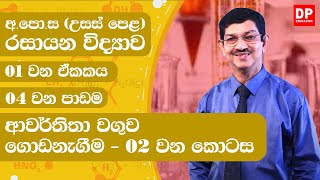 01 ඒකකය  ආවර්තිතා වගුව ගොඩනැගීම  02 වන කොටස  AL Chemistry Unit 01 Build A Periodic Table Part 02 [upl. by Eibob168]