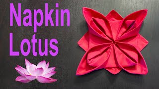 Napkin Lotus Flower Tutorial [upl. by Nomyaw]