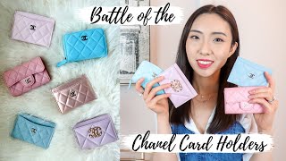 BEST amp WORST CHANEL CARD HOLDERS  Flat vs Flap vs Zipped Card Holder Review amp Comparison [upl. by Bartley]