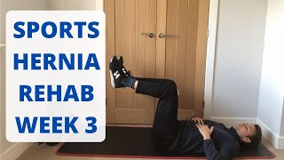 Sports Hernia Rehab Exercises Following Inguinal Surgery Week 3 [upl. by Kurman]