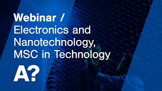 Webinar  Electronics and Nanotechnology [upl. by Obala49]