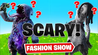 SCARY Fortnite fashion show FRIDAY THE 13th Scariest Skins and EMOTES WINS 410 [upl. by Card15]