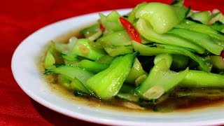 Bok Choy Stir Fry Recipe  Bok Choy Stir Fry With Oyster Sauce  Asian Foods and Recipes [upl. by Orodisi]