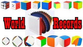 Every Rubiks cube World Record from 2x2 to 23x23 [upl. by Dolan]