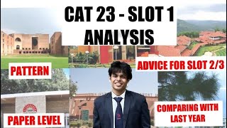 CAT 23 SLOT 1 ANALYSIS  EXPECTED CUTOFF  PAPER LEVEL [upl. by Girhiny]