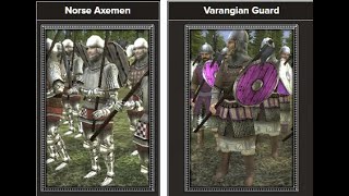 Medieval II Total War 1vs1 Varangian Guard vs Norse Axemen [upl. by Briscoe]