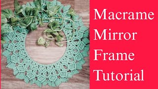 Macrame mirror frame tutorialdiy diycraft diymacrame mirrorframe [upl. by Wauters688]