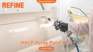 REFINE Air Spray Gun RS8801D Professional Air Paint Gun with 18mm Nozzle 600cc Cup Air Regulator [upl. by Jacquelynn670]