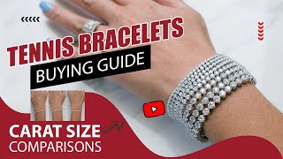 Tennis Bracelet Buying Guide  Diamond Carat comparisons on a hand 1 carat2 3457810 carat [upl. by Melba]