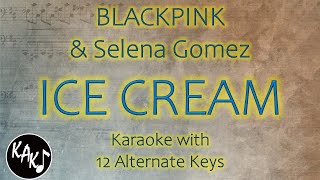 Ice Cream Karaoke  BLACKPINK amp Selena Gomez Instrumental Lower Higher Male Original Key [upl. by Sabba]