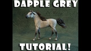 How to Paint a Dapple Grey Model Horse Tutorial [upl. by Isa436]