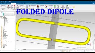 folded dipole antenna in cst hfss ads [upl. by Sneed]