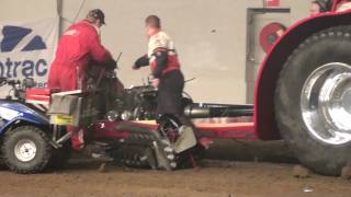 Indoor Tractorpulling Zwolle 2011  Never Satisfied Explodes [upl. by Millham]