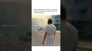 When Heath Ledger thought the explosion delayed so he improvised and the scene was kept [upl. by Tterej]