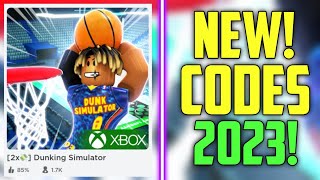 HURRY  NEW DUNKING SIMULATOR CODES 2023 [upl. by Pavior]