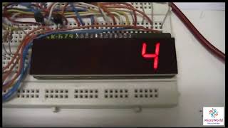 Practical 6 3Digit Counter using 47Segment عداد ثلاثى الخانة بالعارضة السباعية الرباعية [upl. by Audry425]