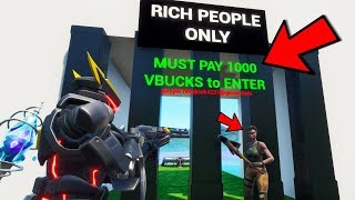 POOR KID Only Lets RICH PEOPLE in his secret WILL SHOCK YOU Fortnite [upl. by Arit]