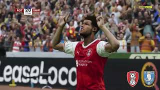 Rotherham United vs Sheffield Wednesday Highlights  EFL Championship 202324  PES 21 [upl. by Alano746]