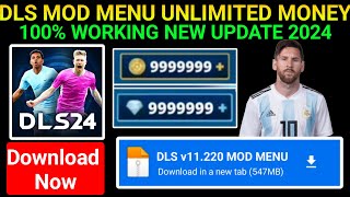 Dream league Soccer v11220 Mod Menu 2024  DLS Mod Menu 11220 Get Unlimited Coins amp Gems 2024 [upl. by Lachlan507]