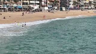 Katalonien beach 🏖️ side walk in 🇪🇸 [upl. by Orat32]