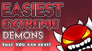 The 5 EASIEST Extreme Demons in Geometry Dash And how to beat them [upl. by Ahseral730]