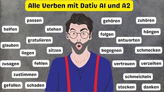 Die 25 wichtigsten DativVerben A1A2 mit BeispielenMost common dative verbs in German with examples [upl. by Naicul]