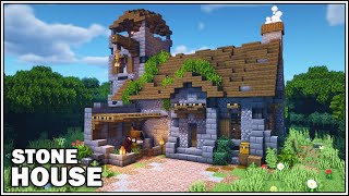 Minecraft Stone House Tutorial How to Build [upl. by Nilra]