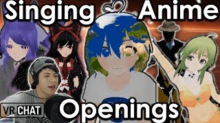 VRCHAT Singing Anime Opening 4 [upl. by Ecertak]