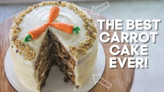 HOW TO MAKE THE BEST CARROT CAKE EVER SUPER MOIST  SweetToothMunchies [upl. by Noirrad]