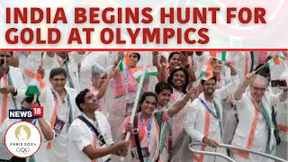 Paris Olympics 2024  Indian Contingent Stuns In Traditional Look At For Parade Of Nations  N18G [upl. by Araeit827]