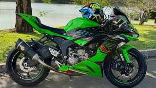 INSTALEI O NOVO ESCAPAMENTO NA ZX6R E ACESSÓRIOS [upl. by Becht244]