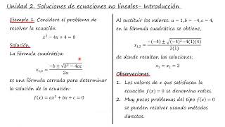 Solución de ecuaciones no lineales de una variable  Introducción [upl. by Liew953]