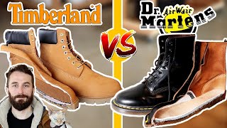 Doc Martens Boots VS Timberland Boots BOOT REVIEW  Timbs vs Docs [upl. by Aisak178]