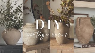 DIY Aged Vases  Easy amp Affordable  Olive Ateliers Inspired Vases [upl. by Beach]