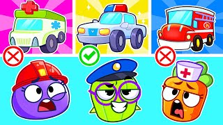 Brave Policeman🐺🐤🥑Kids Songs amp Nursery Rhymes shorts kidsrhymes [upl. by Iinde513]