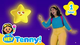 ⭐️ Twinkle Twinkle Little Star  1 Hour Lullaby  Nursery Rhymes  Kids Songs  Hey Tenny [upl. by Bern]