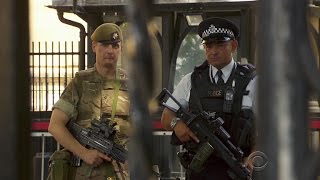 Responding to terror threat level British troops deployed in the streets [upl. by Hermy167]