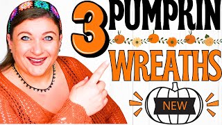 3 EASY Pumpkin Wreaths You Can Make TODAY [upl. by Meir886]