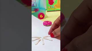 Cotton bud art  easy art and craft kidsNTeenz [upl. by Aizan619]