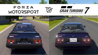 Forza Motorsport vs Gran Turismo 7  Nissan Skyline GTSR R31  FM8 vs GT7 Comparison [upl. by Maffei]