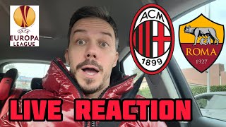 🚀LIVE REACTION SORTEGGIO EUROPA LEAGUE MILAN  ROMA  Milan News  Andrea Longoni [upl. by Aihsenal]