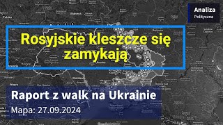 Wojna na Ukrainie Mapa 27092024  Rosyjskie kleszcze zamykają się [upl. by Marys125]