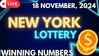 New York Midday Lottery Results For  18 Nov 2024  Numbers  Win 4  Take 5  NY Lotto  Powerball [upl. by Nnaeerb]