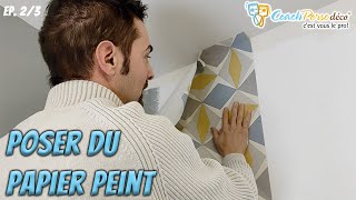 Poser Du Papier Peint Sans Contrainte Technique calepinage et pose  MASTERCLASS 23 [upl. by Enalahs]