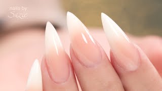 Hybrid Gel Baby BoomerFrench Fade Nails [upl. by Walcoff227]