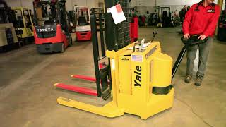 Yale 2000 3000lb Electric 427X  Straddle Stacker For Sale [upl. by Eenaj]