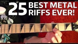 25 Best Heavy Metal Riffs Ever Guitar Lesson [upl. by Lebanna661]