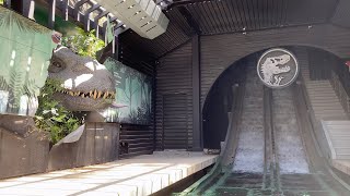 NEW JURASSIC WORLD The Ride New INDOMINUS REX  Universal Studios Hollywood 2021 [upl. by Ernest]