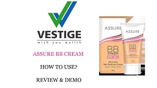 VESTIGE ASSURE BB CREAM HOW TO USE BENEFITS amp REVIEW  vestige product demo [upl. by Calbert38]