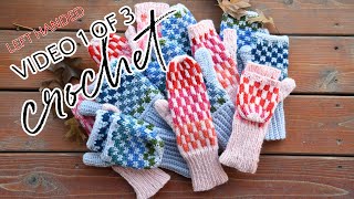 3 in 1 Hand Warmers Crochet Mittens Fingerless Mitts Convertible  Flip Top Mittens  Left Handed [upl. by Noswal684]